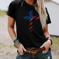 Women's T-shirt Short Sleeve T-Shirts Streetwear Cross main image 4