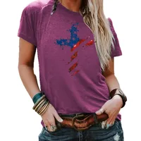 Women's T-shirt Short Sleeve T-Shirts Streetwear Cross main image 5