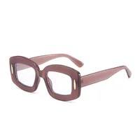 Y2K Streetwear Cool Style Solid Color PC UV400 Protection Square Full Frame Glasses sku image 8