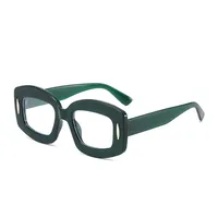 Y2K Streetwear Cool Style Solid Color PC UV400 Protection Square Full Frame Glasses sku image 12