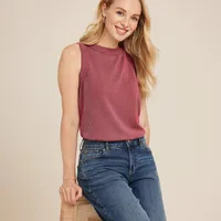 New   Women's  Fashion Round Neck Vest Sleeveless Solid Color Rib Vest Top Women main image 3