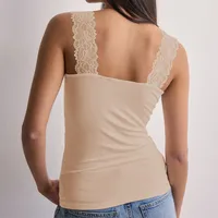Foreign Trade Hot  Spring And Summer New Listing Lace U Collar Sleeveless Solid Color Vest Top main image 3