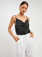 Women's Summer New V-Neck Casual Vest Wholesale Sequin Beaded Camisole Top sku image 2