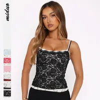 Spring And Summer Foreign Trade  Europe And The United States Pure Wind Double Lace Lace Hot Girl Sexy Camisole main image 1