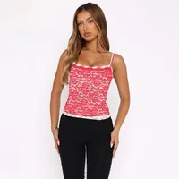 Spring And Summer Foreign Trade  Europe And The United States Pure Wind Double Lace Lace Hot Girl Sexy Camisole main image 2