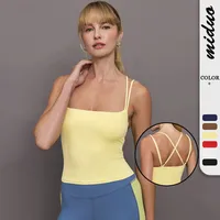 Spring And Summer  New Ultra-short Double Shoulder Strap Slim-fit Back Cross Shoulder Strap Slim-fit Vest For Women main image 1
