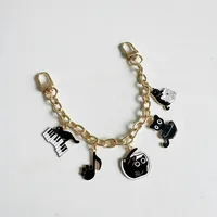 Bag Modification Chain Decorative Chain Metal Chain Presbyopic Black Cat Note Halloween Cute Pendant main image 4