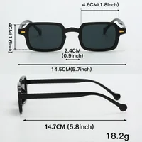 Casual Simple Style Leopard Ac UV400 Protection Square Rivet Full Frame Glasses main image 2