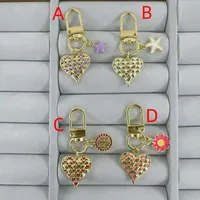 1 Pc/Package Cute Modern Style Letter Star Starfish Copper Polishing Enamel Inlay Zircon Unisex Keychain main image 2