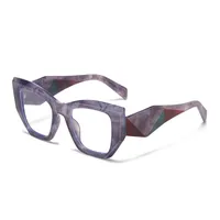 Hip-Hop Punk Streetwear Color Block PC UV400 Protection Tinted Lenses Polygon Full Frame Glasses main image 8
