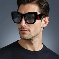 Hip-Hop Punk Streetwear Color Block PC UV400 Protection Tinted Lenses Polygon Full Frame Glasses main image 1