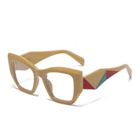 Hip-Hop Punk Streetwear Color Block PC UV400 Protection Tinted Lenses Polygon Full Frame Glasses sku image 8