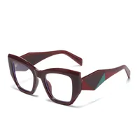 Hip-Hop Punk Streetwear Color Block PC UV400 Protection Tinted Lenses Polygon Full Frame Glasses sku image 9