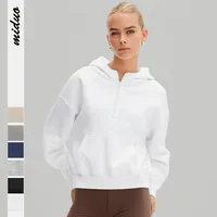 Designed  Explosions Personality Tide Brand Half Zipper Sweater Fashion Loose Pullover Hoodie Long Sleeve Jacket Wholesale main image 1