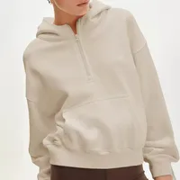 Designed  Explosions Personality Tide Brand Half Zipper Sweater Fashion Loose Pullover Hoodie Long Sleeve Jacket Wholesale main image 3