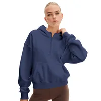Designed  Explosions Personality Tide Brand Half Zipper Sweater Fashion Loose Pullover Hoodie Long Sleeve Jacket Wholesale main image 5