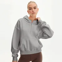 Designed  Explosions Personality Tide Brand Half Zipper Sweater Fashion Loose Pullover Hoodie Long Sleeve Jacket Wholesale sku image 7