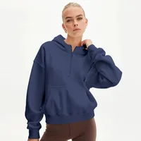 Designed  Explosions Personality Tide Brand Half Zipper Sweater Fashion Loose Pullover Hoodie Long Sleeve Jacket Wholesale sku image 9