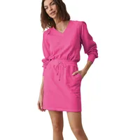 Wish Explosions Autumn And Winter Joker Solid Color V-Neck Pocket Fashion Dress Elegant Simple Hot Women's Clothing main image 5