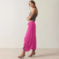 Foreign Trade Fashion  Fashion Solid Color Drawstring Lace-up Design Sense Lantern Casual Comfortable Autumn Cropped Pants main image 4