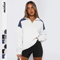 Explosions  Women's Clothing American Sweater Women's Spring Fashion Brand  Contrast Color Zipper Baseball Suit main image 1