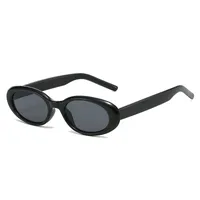 Elegant Basic Lady Solid Color PC UV400 Protection Oval Frame Full Frame Glasses main image 1