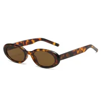 Elegant Basic Lady Solid Color PC UV400 Protection Oval Frame Full Frame Glasses main image 2