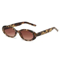 Elegant Basic Lady Solid Color PC UV400 Protection Oval Frame Full Frame Glasses main image 3