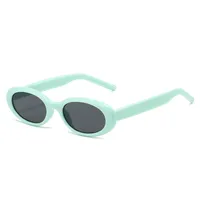 Elegant Basic Lady Solid Color PC UV400 Protection Oval Frame Full Frame Glasses main image 5