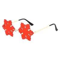 Elegant Hip-Hop Solid Color PC UV400 Protection Special-Shaped Mirror Frameless Glasses sku image 1