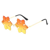 Elegant Hip-Hop Solid Color PC UV400 Protection Special-Shaped Mirror Frameless Glasses main image 3