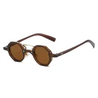 Hip-Hop Exaggerated Lady Solid Color PC Round Frame Full Frame Glasses main image 3
