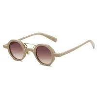 Hip-Hop Exaggerated Lady Solid Color PC Round Frame Full Frame Glasses main image 5