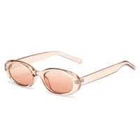 Elegant Basic Lady Solid Color PC UV400 Protection Oval Frame Full Frame Glasses sku image 6