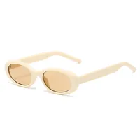Elegant Basic Lady Solid Color PC UV400 Protection Oval Frame Full Frame Glasses sku image 7