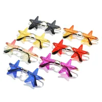 Elegant Hip-Hop Exaggerated Solid Color PC UV400 Protection Special-Shaped Mirror Frameless Glasses main image 3