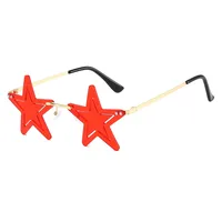 Elegant Hip-Hop Exaggerated Solid Color PC UV400 Protection Special-Shaped Mirror Frameless Glasses main image 4