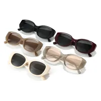 Elegant Basic Lady Solid Color PC Oval Frame Full Frame Glasses main image 4