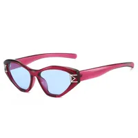 Elegant Hip-Hop Lady Solid Color PC UV400 Protection Special-Shaped Mirror Full Frame Glasses main image 4