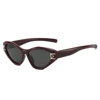 Elegant Hip-Hop Lady Solid Color PC UV400 Protection Special-Shaped Mirror Full Frame Glasses main image 5