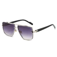 Elegant Basic Lady Solid Color PC UV400 Protection Square Frameless Glasses main image 4