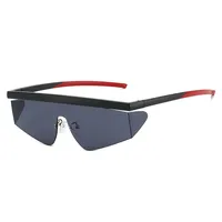 Elegant Lady Solid Color PC UV400 Protection Special-Shaped Mirror Half Frame Glasses main image 1