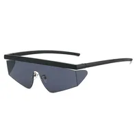 Elegant Lady Solid Color PC UV400 Protection Special-Shaped Mirror Half Frame Glasses main image 2