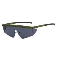Elegant Lady Solid Color PC UV400 Protection Special-Shaped Mirror Half Frame Glasses main image 3