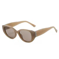 Elegant Basic Lady Solid Color PC Oval Frame Full Frame Glasses sku image 3