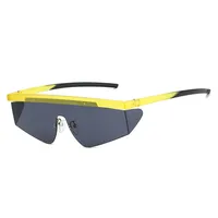Elegant Lady Solid Color PC UV400 Protection Special-Shaped Mirror Half Frame Glasses main image 5