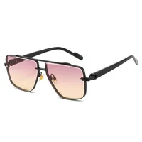 Elegant Basic Lady Solid Color PC UV400 Protection Square Frameless Glasses sku image 5