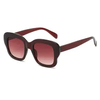 Elegant Basic Lady Solid Color Ac Square Full Frame Glasses sku image 3