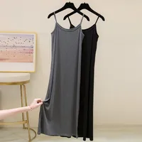 300g High Quality High Elastic Thread Cotton Strap Dress Women's Summer  New Bottoming Lining Vest Dress main image 1