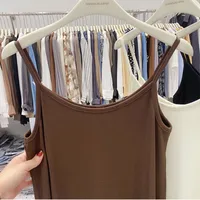 300g High Quality High Elastic Thread Cotton Strap Dress Women's Summer  New Bottoming Lining Vest Dress sku image 15